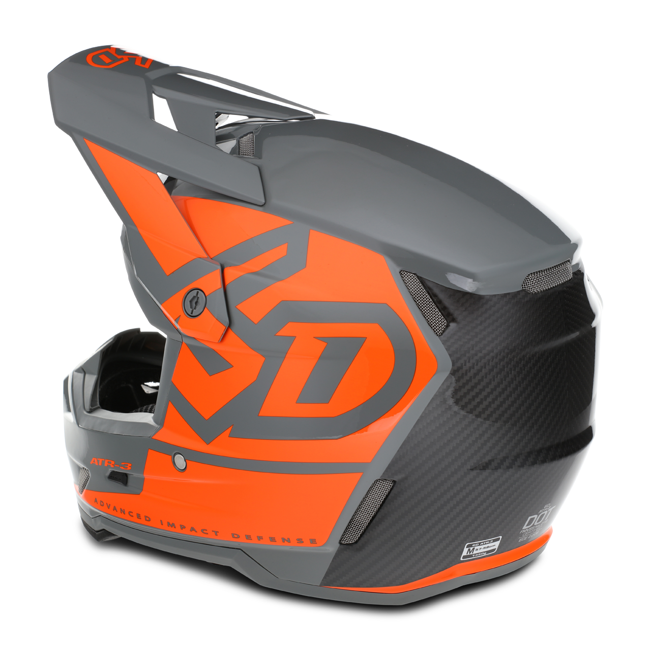Crosshelm Kinderen 6D ATR-3Y Hex Glanzend