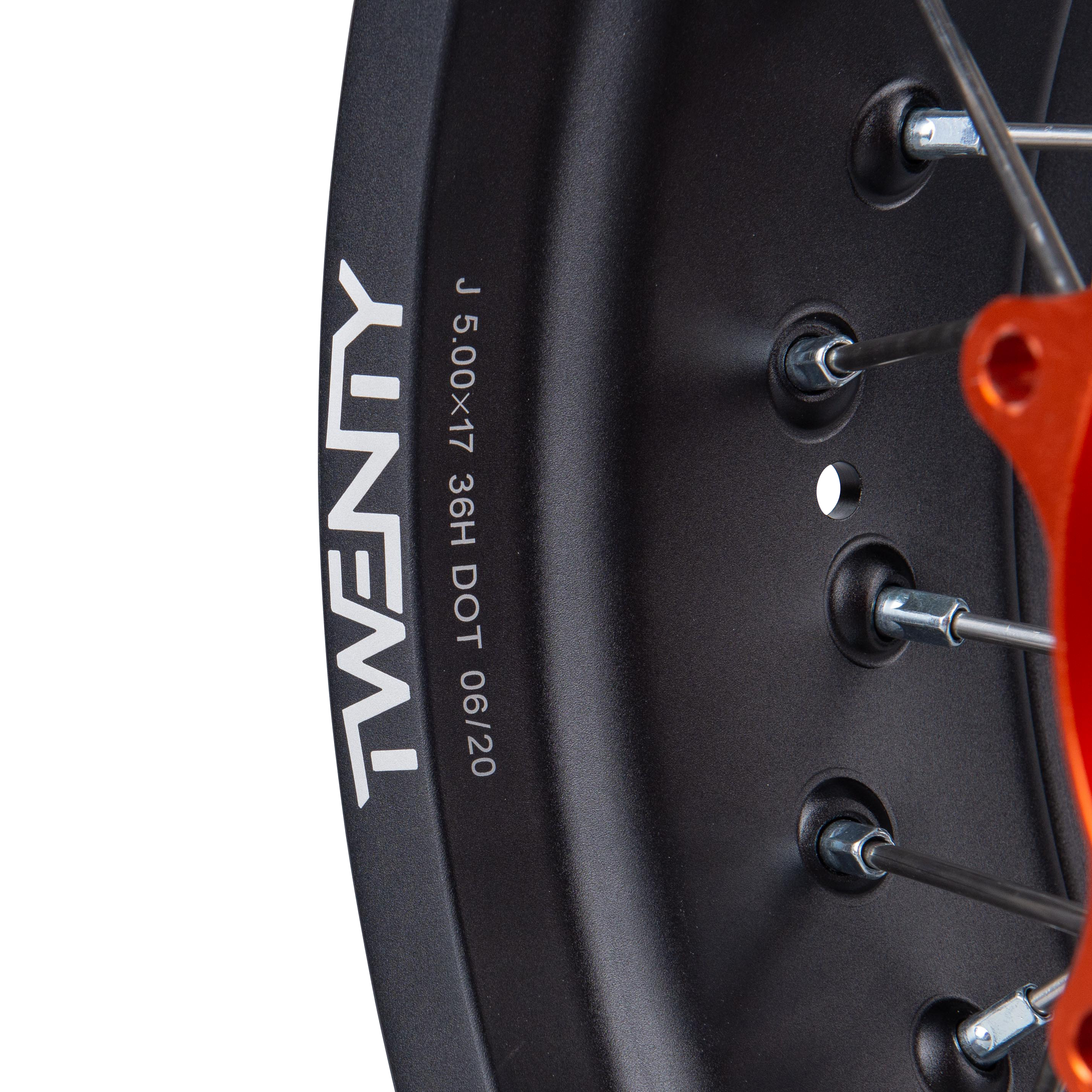 Twenty Supermotard Rear Wheel Black-Orange 17"