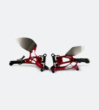 Commandes Reculées Valter Moto Type 2.5 Rouges