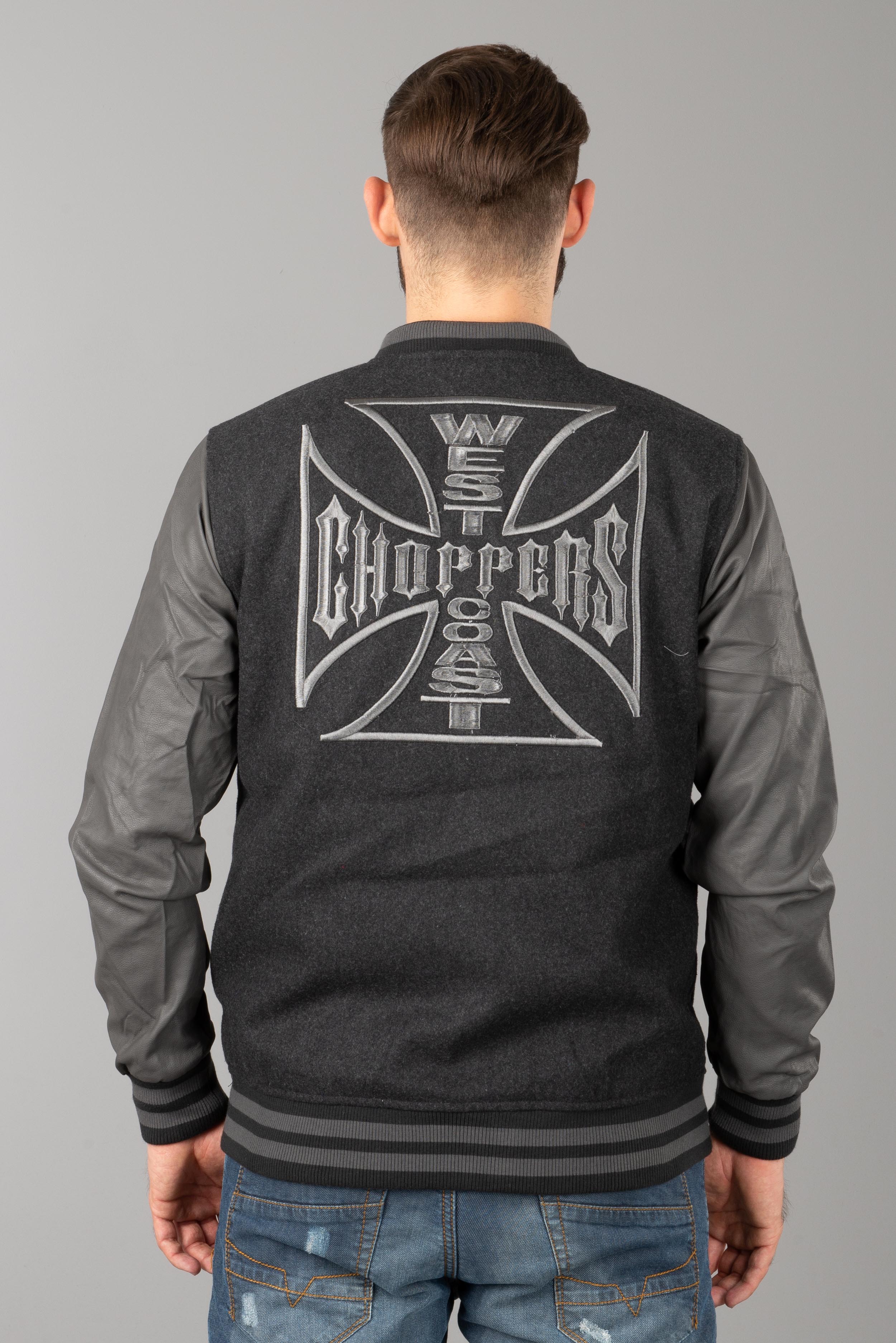 West Coast Choppers OG Cross Wool Baseball Jacket