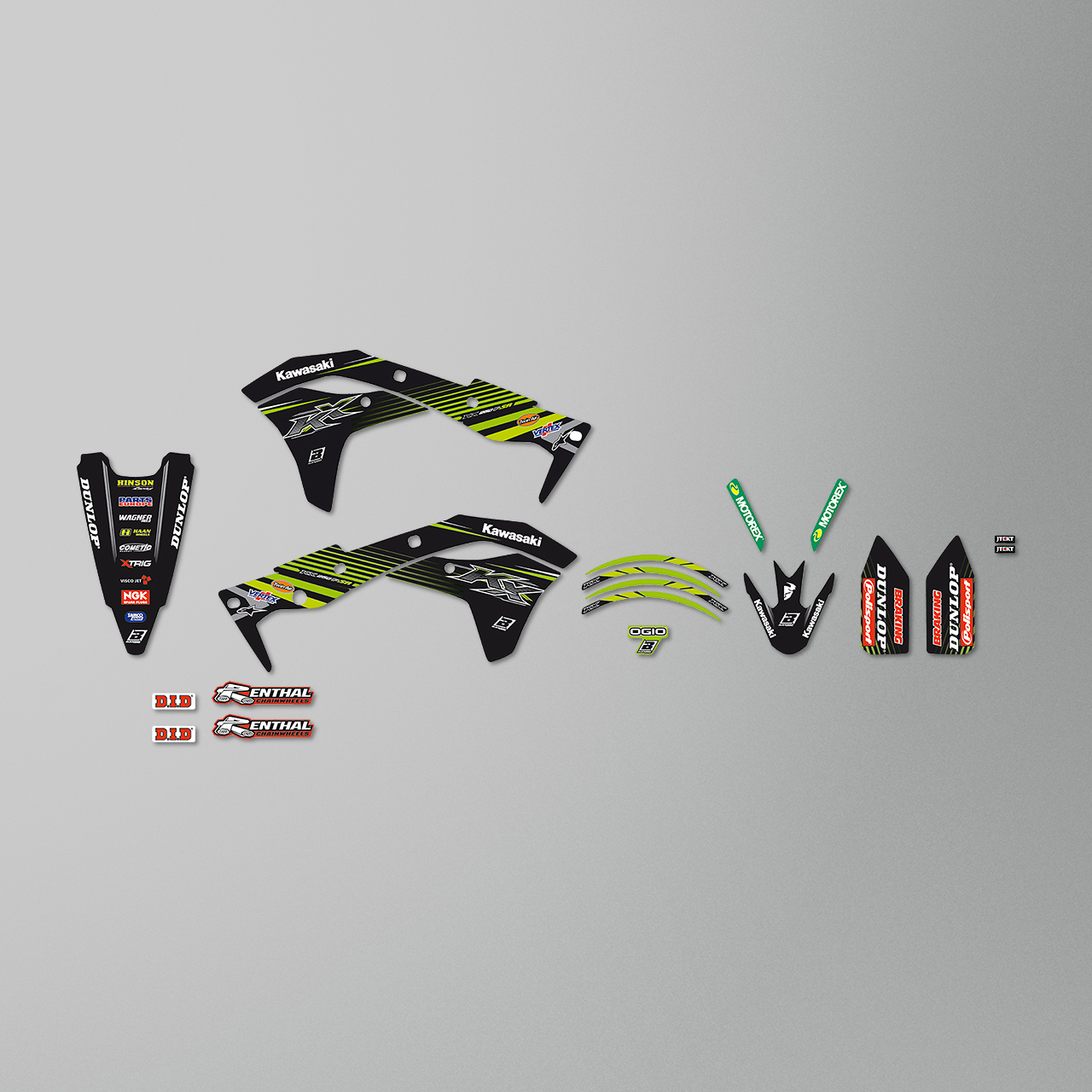 Blackbird Replica Racing Team 2018 Decal Kit Black-Green
