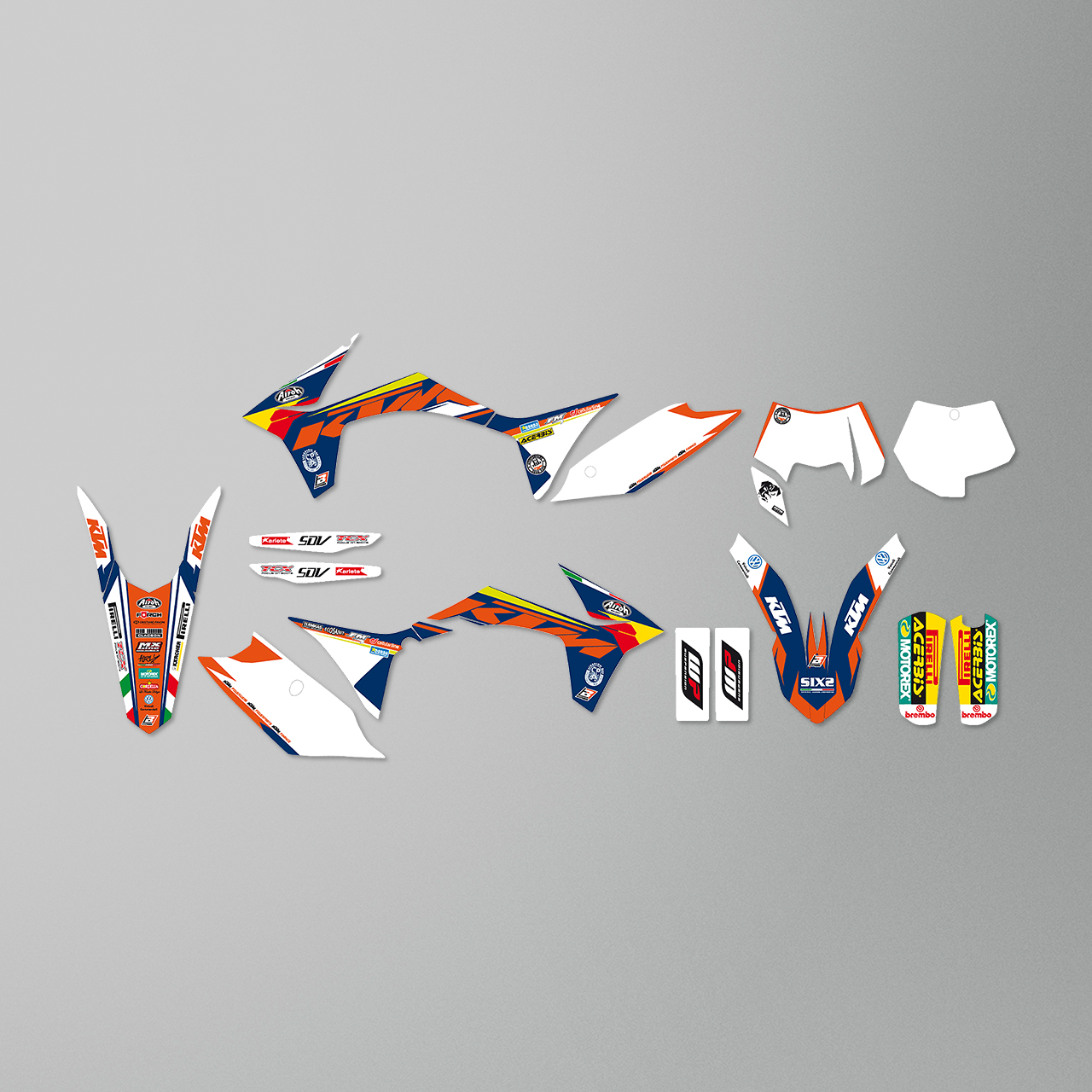 Blackbird Replica Trophy 2018 Decal Kit Orange-Blue