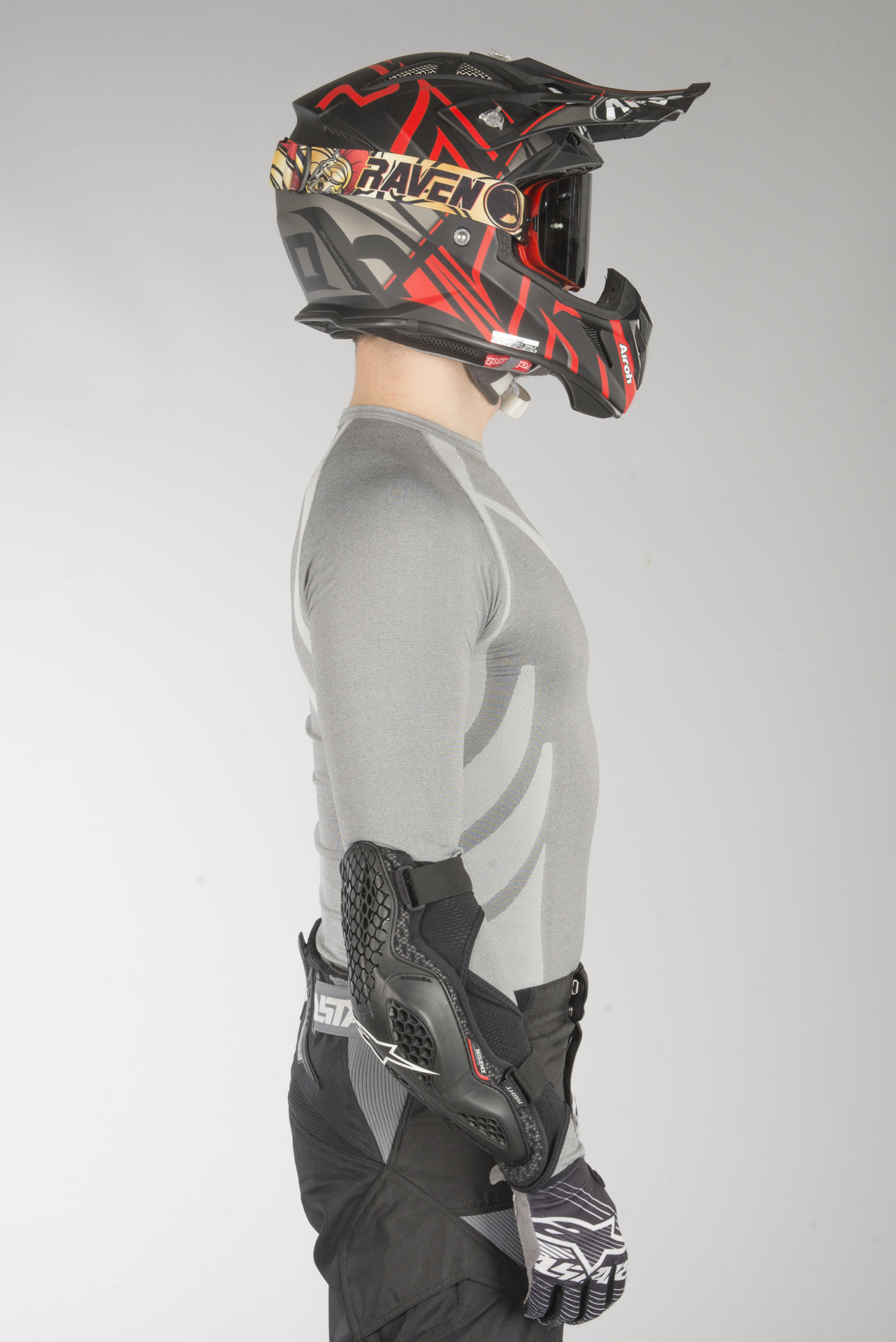 Elleboogbescherming Alpinestars Sequence Zwart-Rood