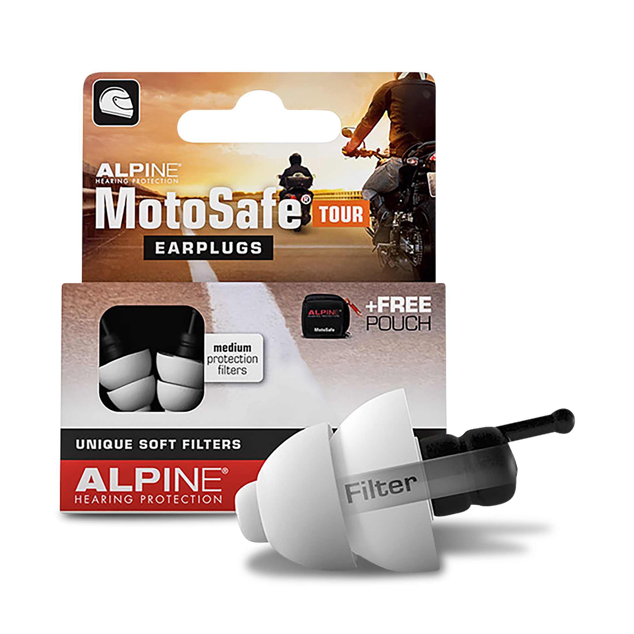 Bouchons d'Oreille Alpine MotoSafe Tour - Garantie du prix le plus