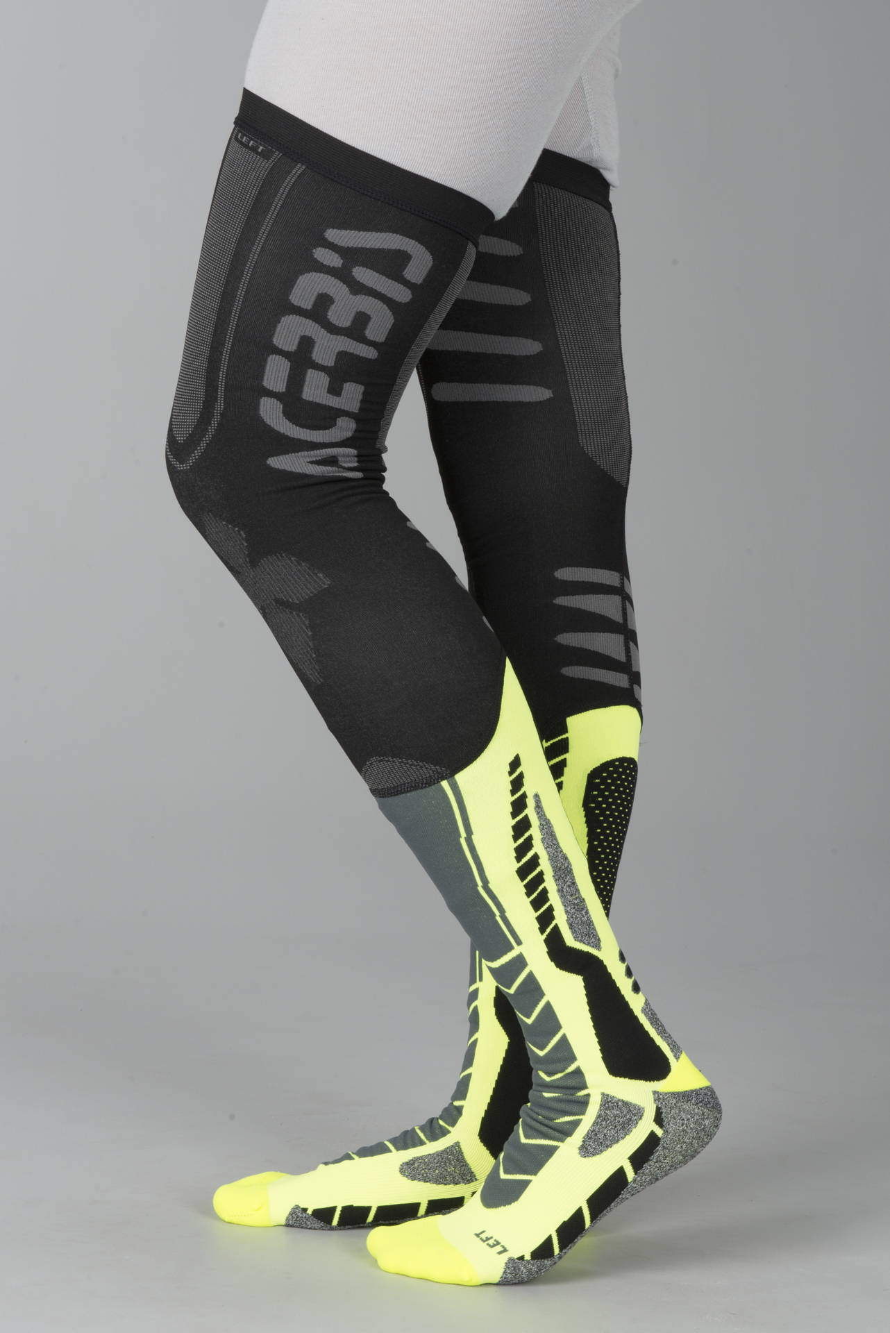 Sokken Acerbis X-Leg Pro Zwart-Geel