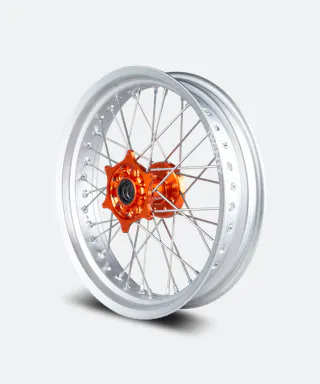 Velg Voorwiel Twenty Supermotard Zilver-Oranje 17"