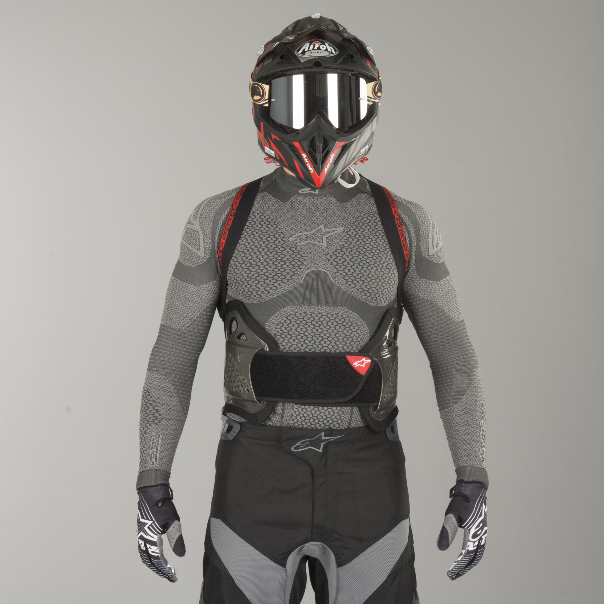 Alpinestars Nucleon KR-3 Back Protector Smoke-Black-Red | 24MX