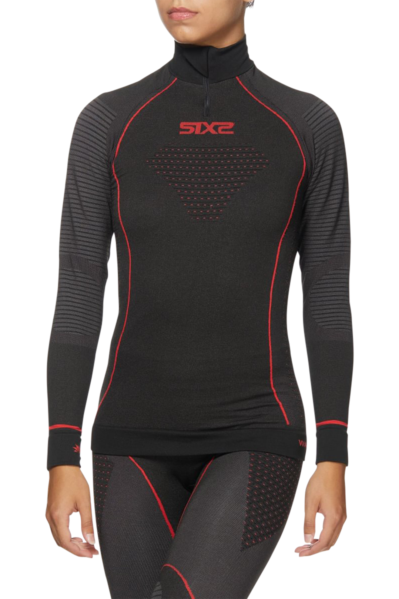 Maglia Termica A Maniche Lunghe Con Collo A Lupetto E Zip SIXS TS13W CU