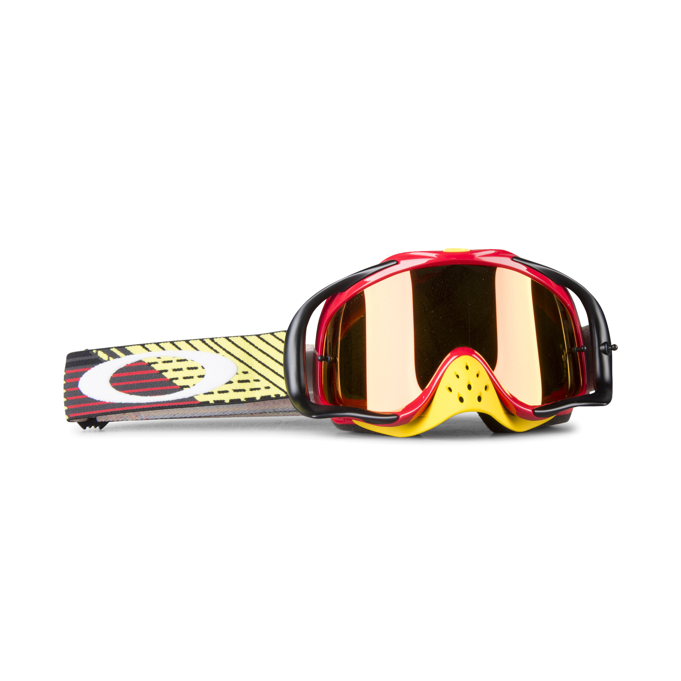 Oakley Crowbar Circuit MX Goggles Red-Yellow - Now 24% Savings | 24MX