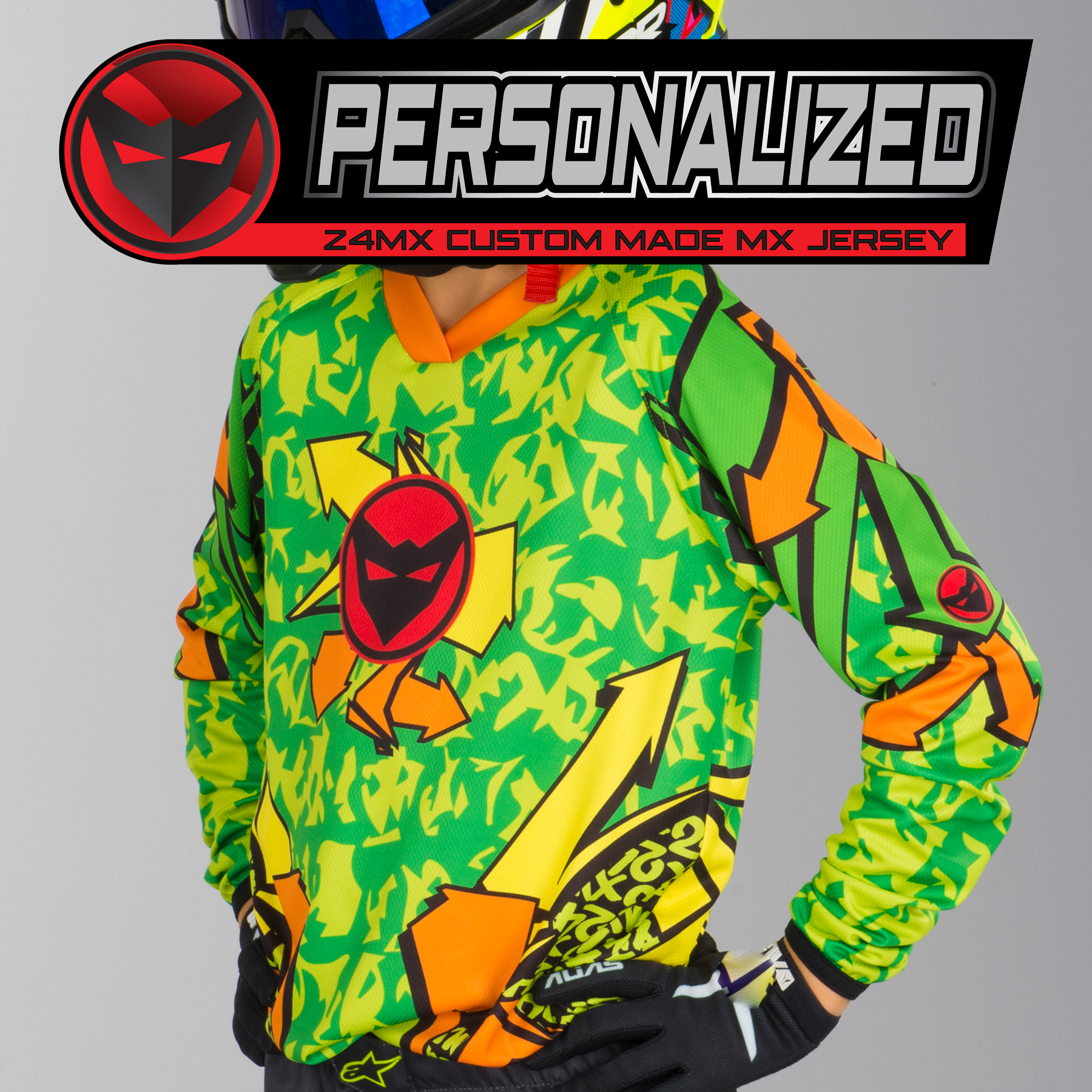 Personalised 24MX Kids Graffiti Jersey