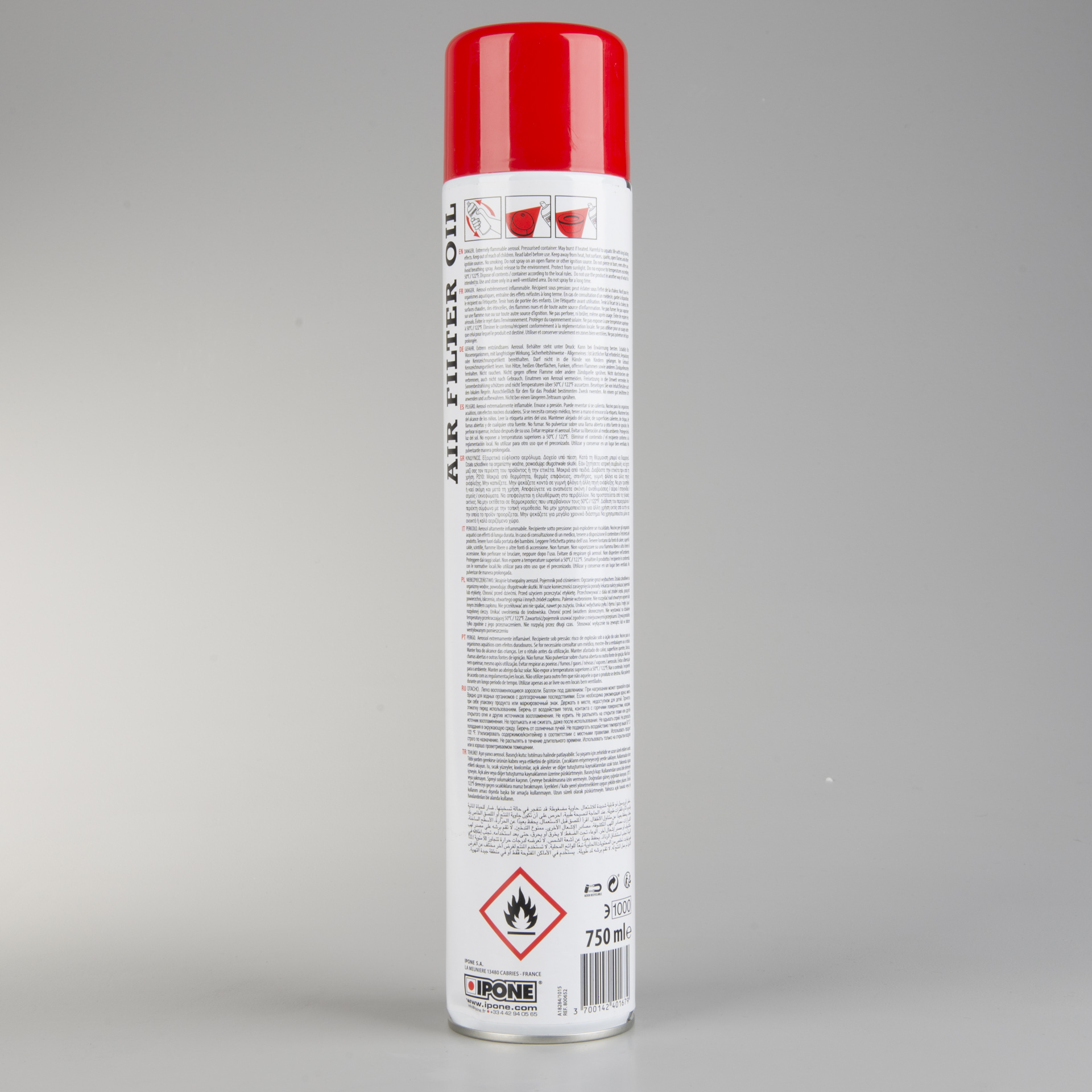 Aceite Filtro de aire Ipone Spray 750ml