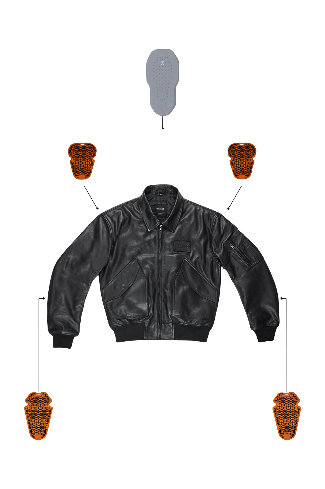 Pando Moto Rebel Bomber MC Jacket