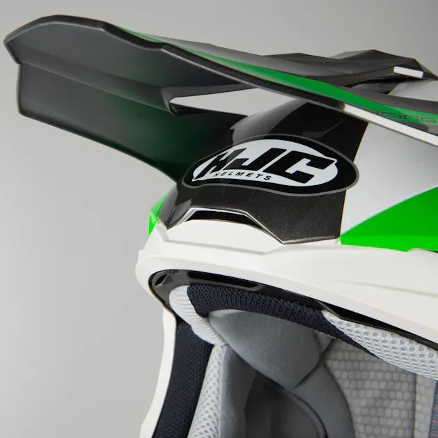 Casco De Cross Hjc I50 Argos Blanco Verde Gris Ahora Con Un 11 De Descuento 24mx Es