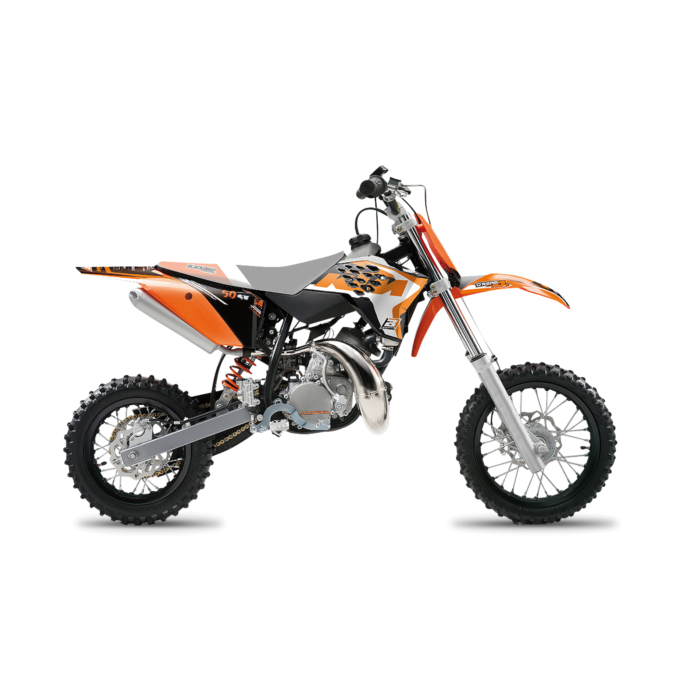 Kit de Adhesivos Blackbird Dream 4 Naranja-Negro-Blanco