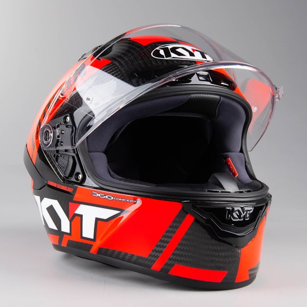 KYT  Nx  Race  Carbon Race  D Full Face Helmet Fluo Red  Now   KYT  Nx  Race  Carbon Race  D Full Face Helmet Fluo Red  Now