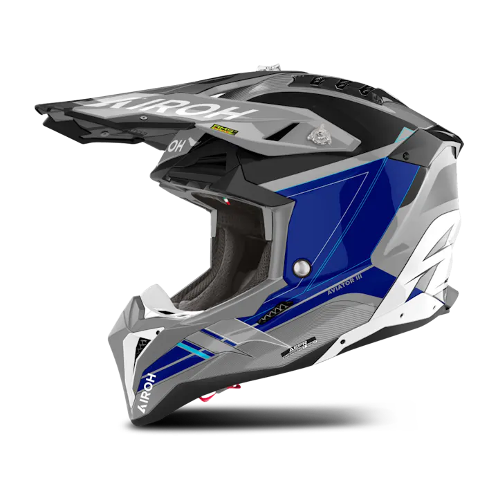 Crosshelm Airoh Aviator 3 Saber Glanzend