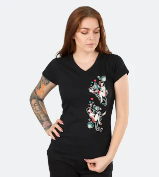 Lucky 13 Seahorse Women's V-Neck T-Shirt