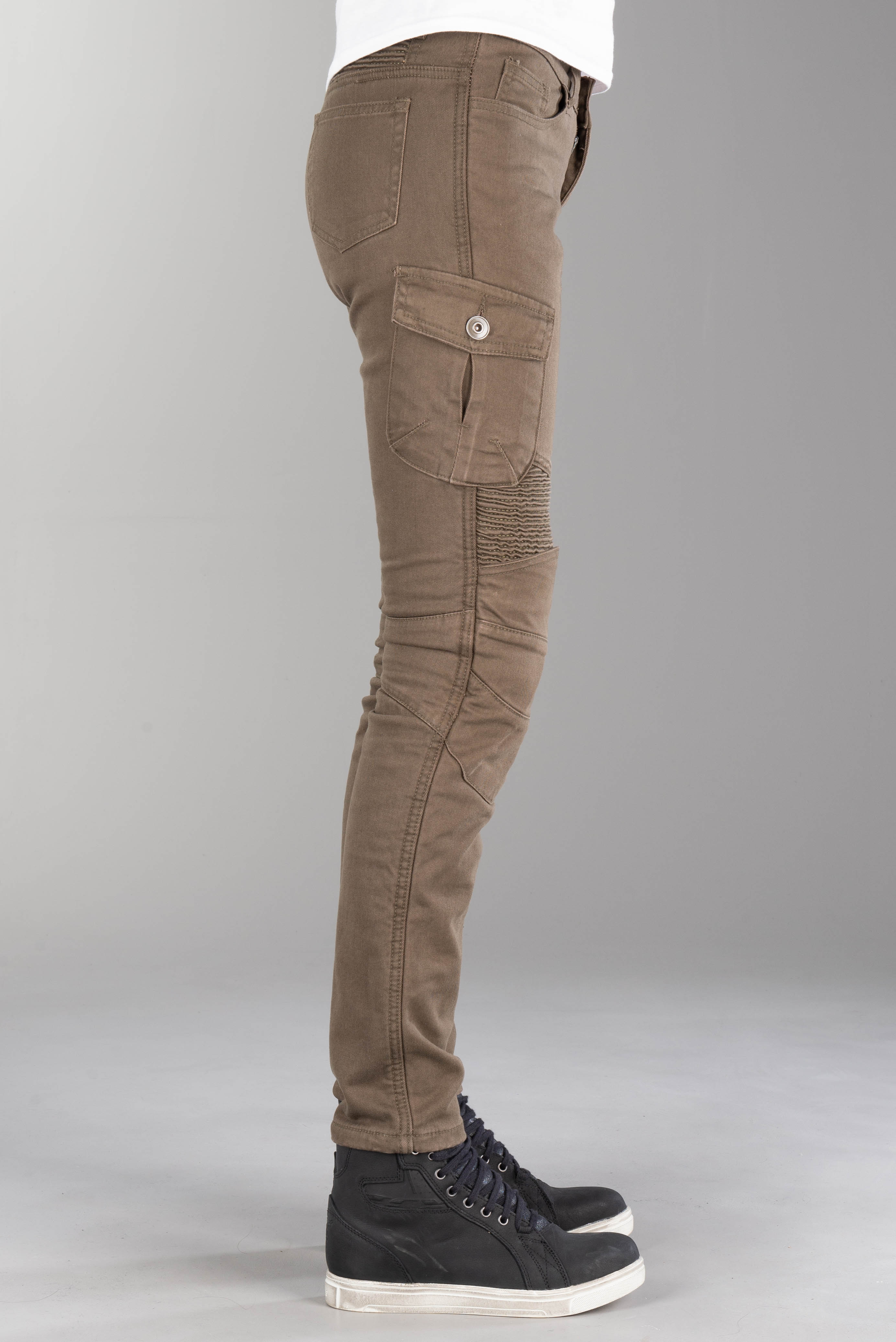 MC Bukser Course Wasteland Aramid Forsterkede Dame Khaki MC Bukser Course Wasteland Aramid Forsterkede Dame Khaki