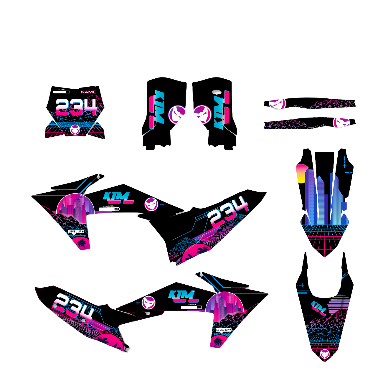 Kit De Adhesivos Personalizado 24MX Holo Synth