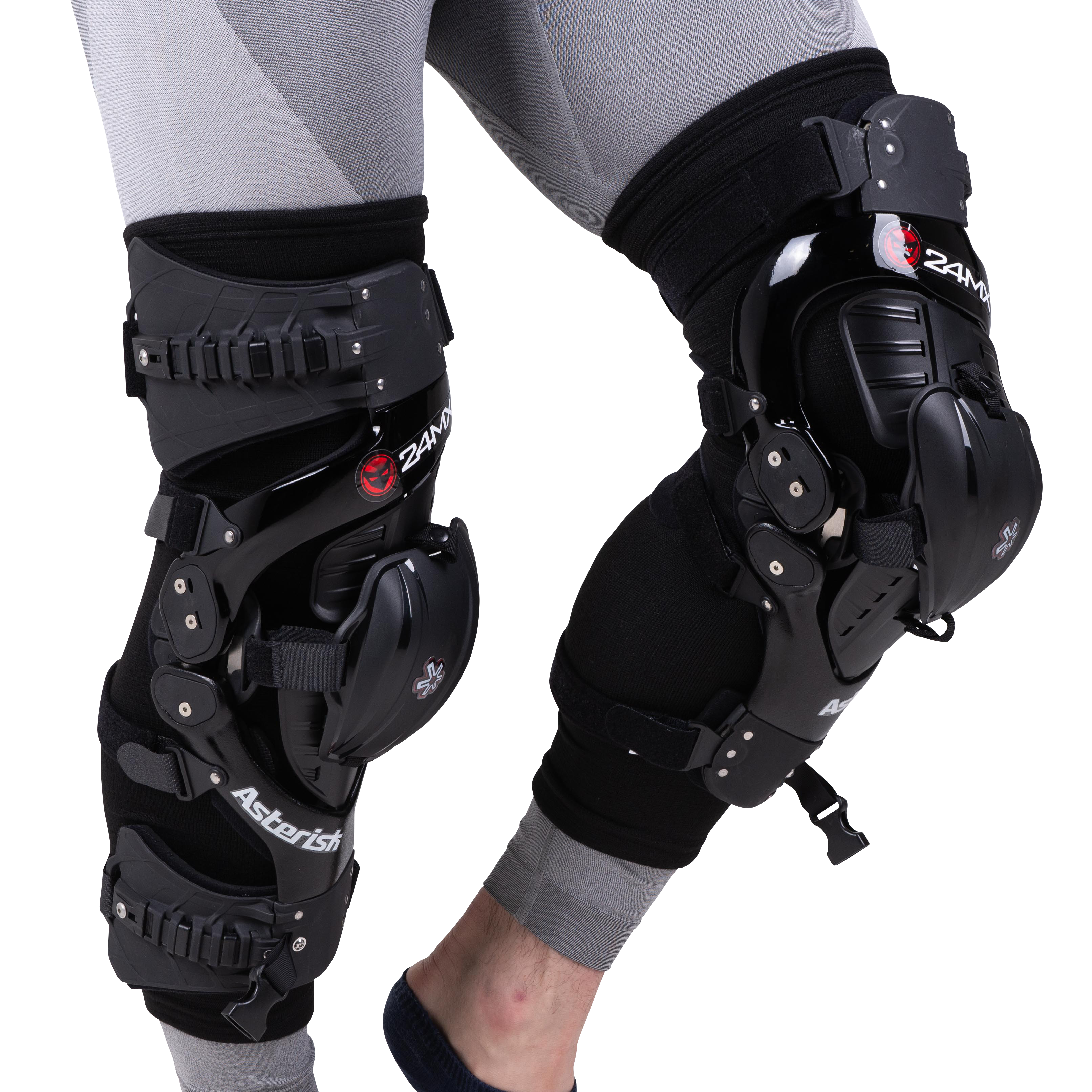 Asterisk 24MX Edition Knee Braces Black