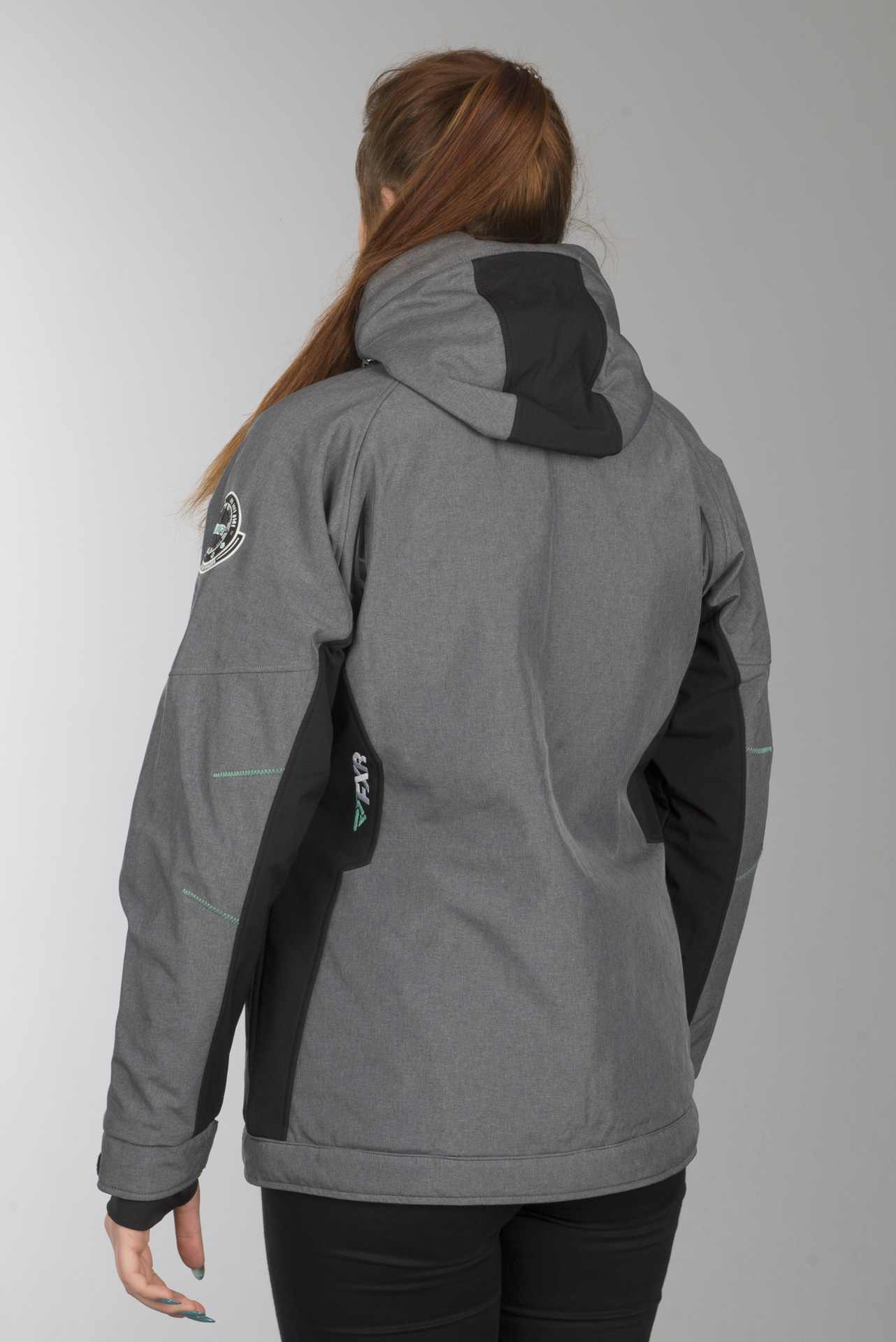 Softshell Jakke Dame FXR Vertical Pro Fôret Grå Mint Softshell Jakke Dame FXR Vertical Pro Fôret Grå Mint