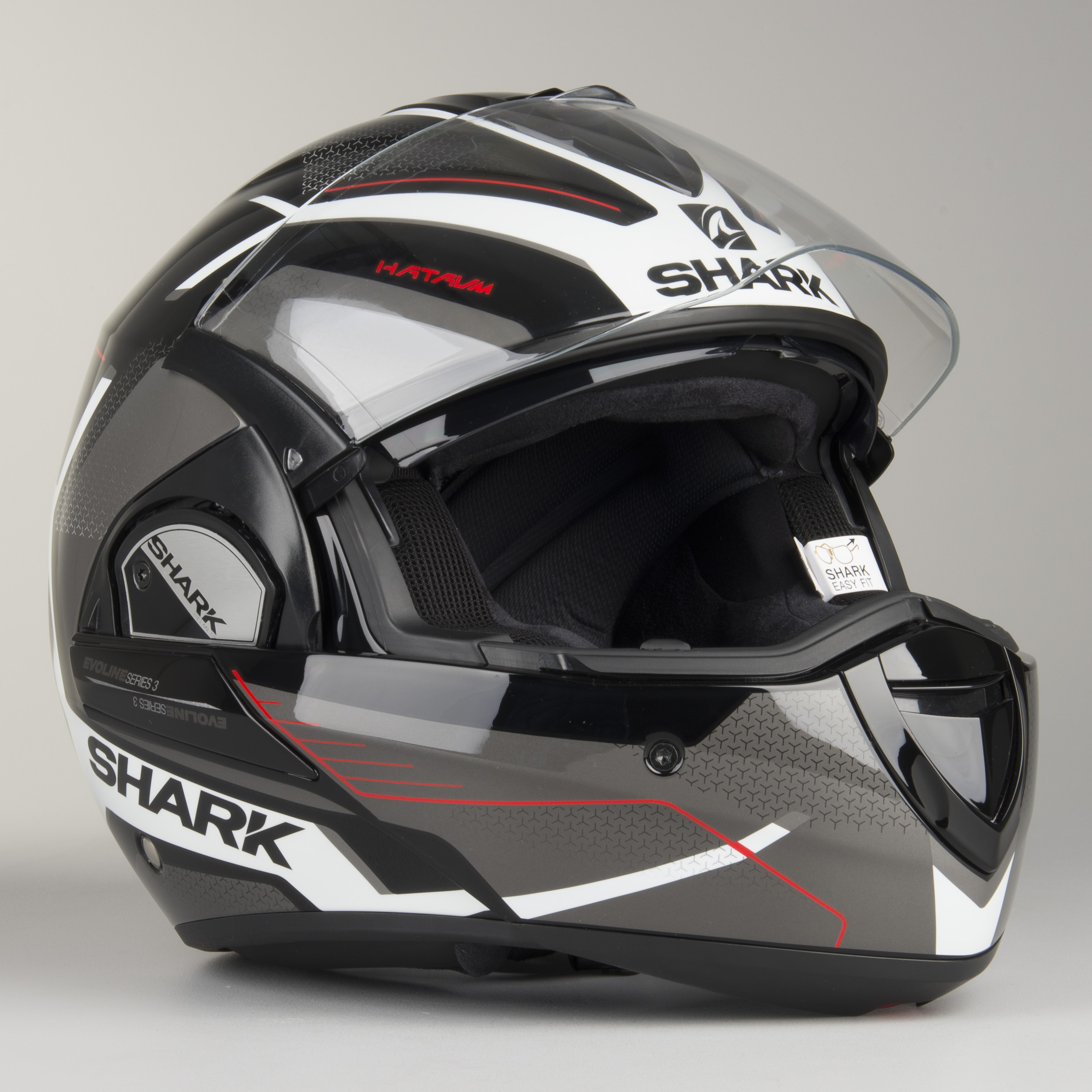 Casco Shark Evoline 3 Hataum Nero-Bianco - Adesso 29% di risparmio -  xlmoto.it