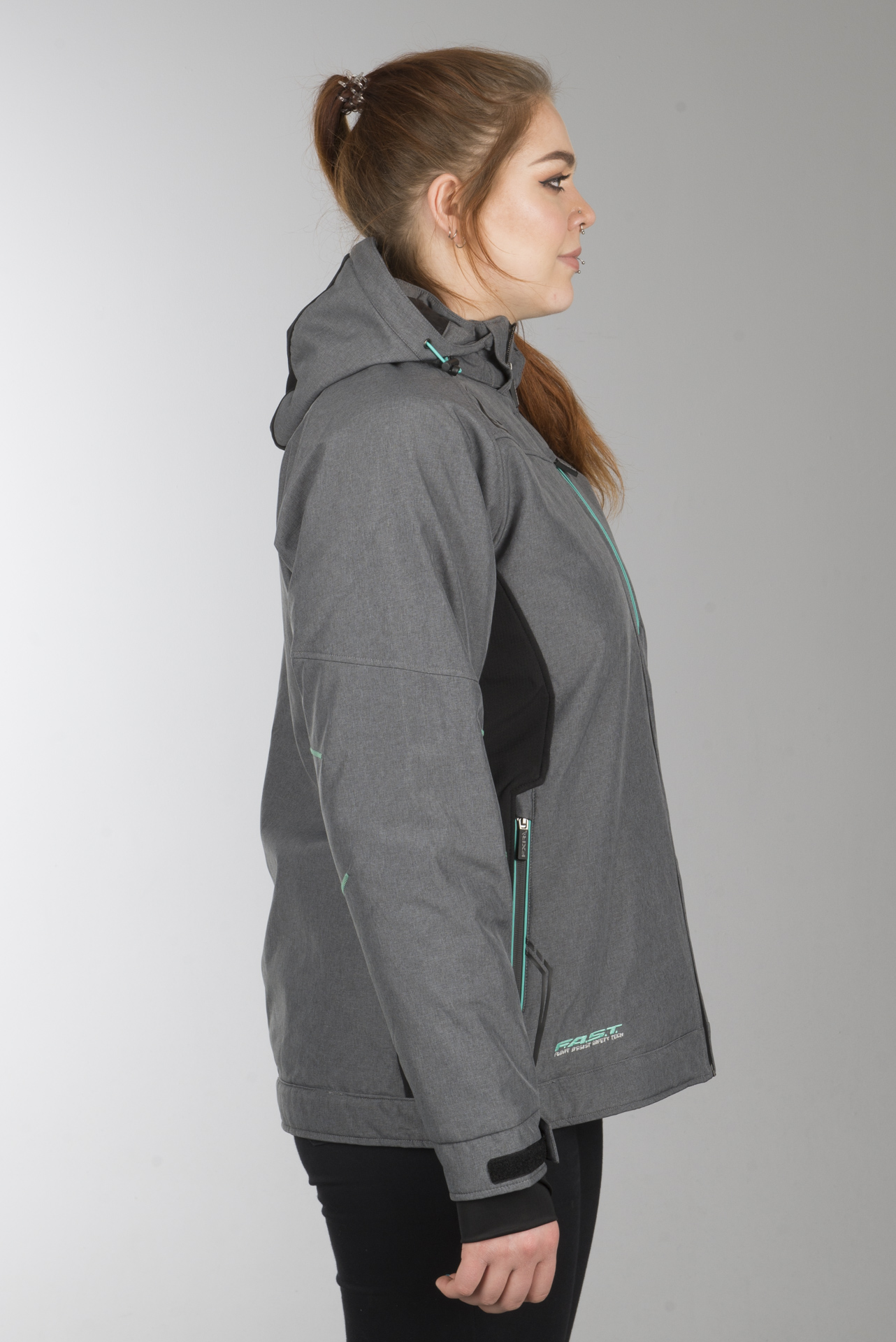 Softshell Jakke Dame FXR Vertical Pro Fôret Grå Mint Softshell Jakke Dame FXR Vertical Pro Fôret Grå Mint
