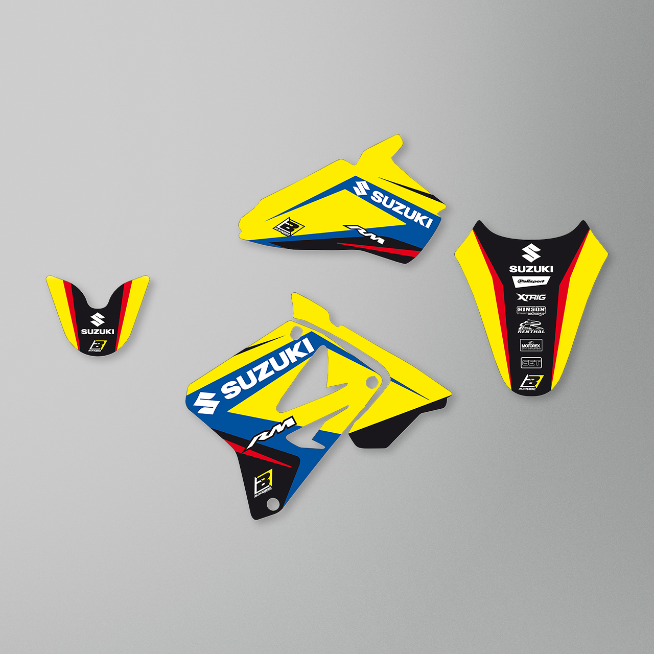 Blackbird Dream 4 Complete Decal Kit with Seat Cover Yellow-Blue-Black