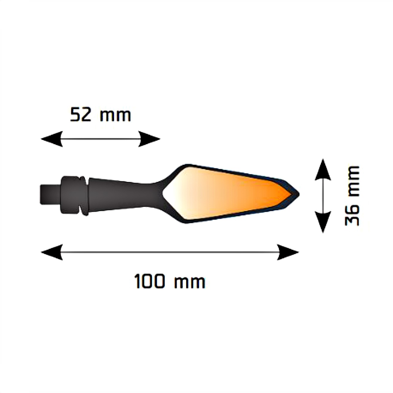 Booster Indicators Long Clear Glass