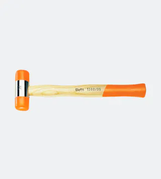 Beta Tools Rubber Hammer with Wooden Shaft