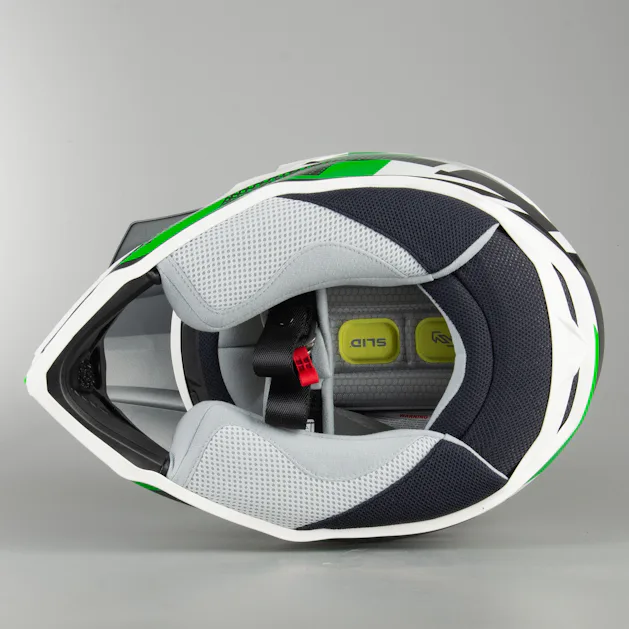 Casco De Cross Hjc I50 Argos Blanco Verde Gris Ahora Con Un 11 De Descuento 24mx Es