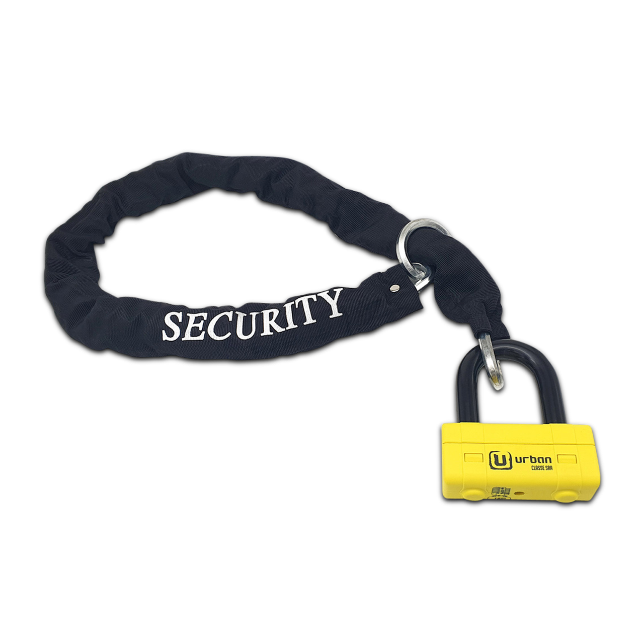 URBAN Mini U-lock UR75 + ø 15 mm lusketting ø 10 mm zeshoekige klasse SRA 120 cm