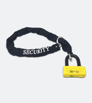 URBAN Mini U-lock UR75 + ø15mm Loop Chain ø10mm Hexagon Class SRA 120cm