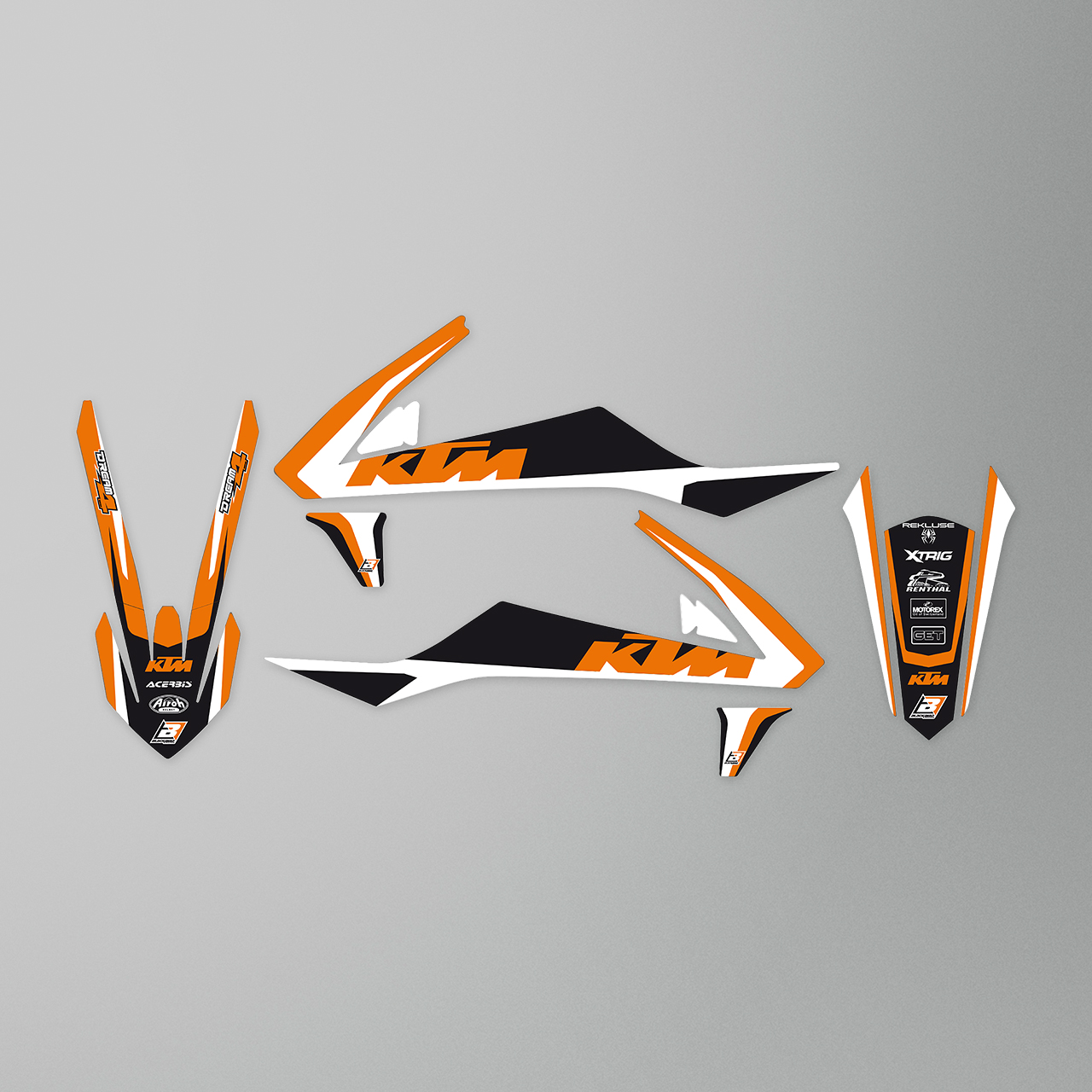 Blackbird Dream 4 Decal Kit Orange-Black-White