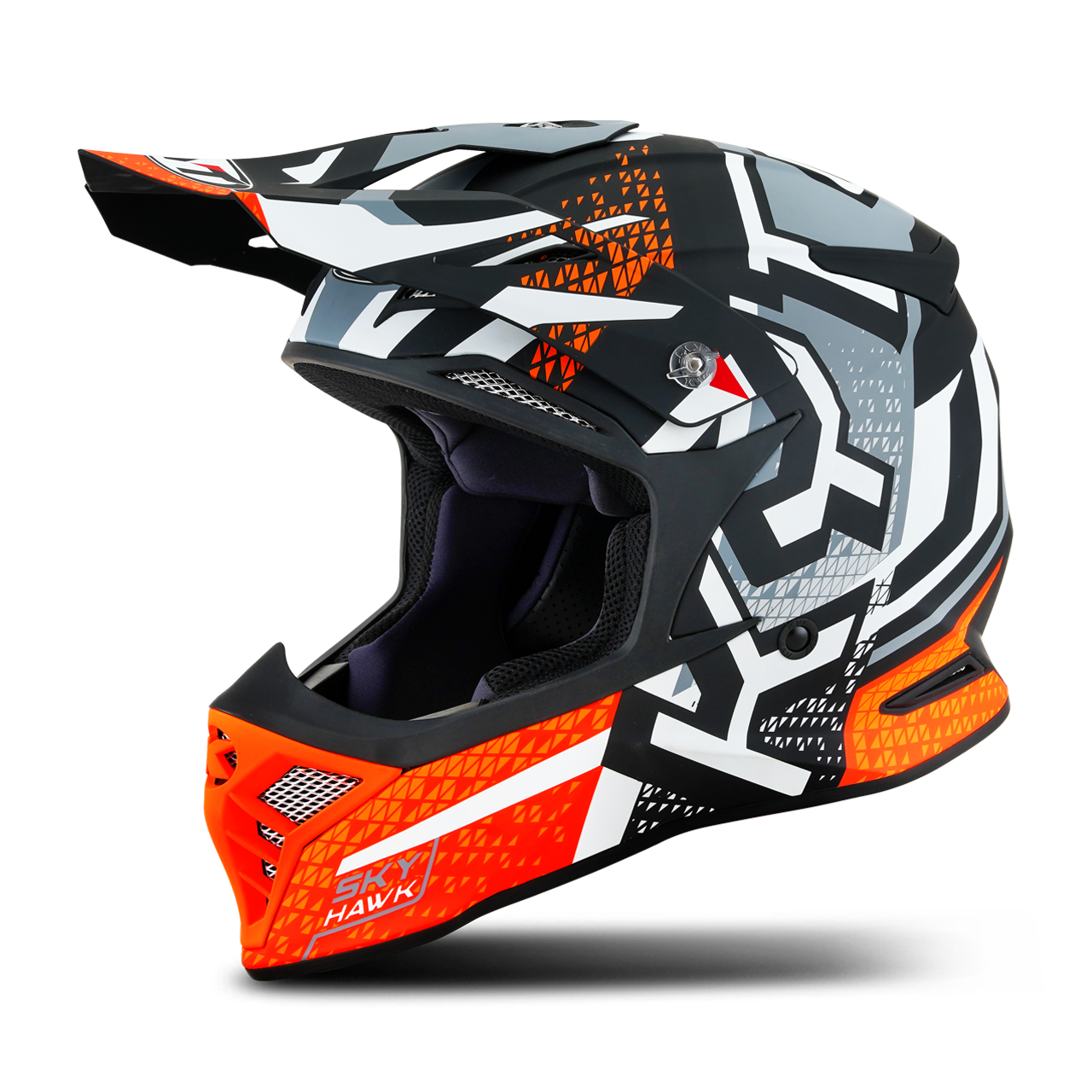 Casco de Cross KYT Skyhawk Gris Mate-Naranja Precio mínimo