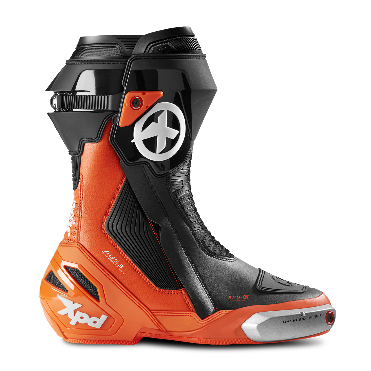 Black and orange motorcycle boots Clearance