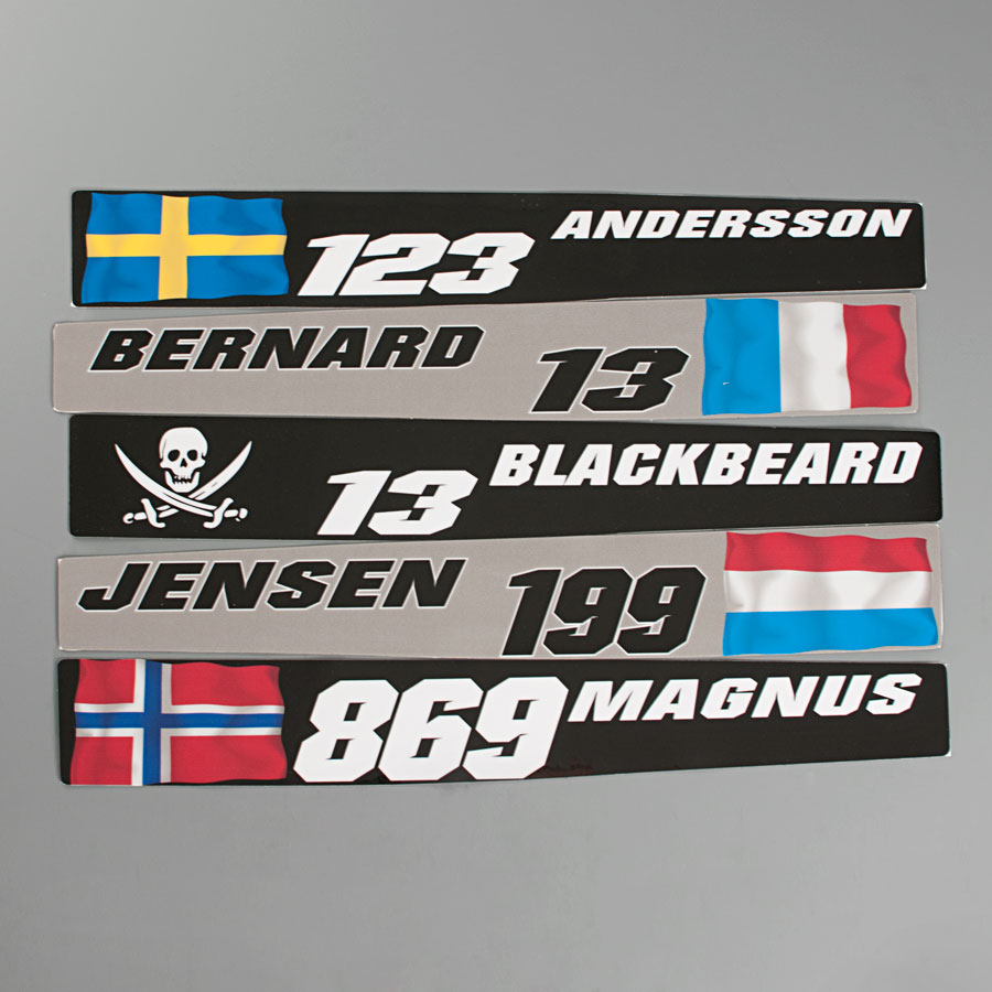 Persoonlijke Stickers Vlag voor Swingarm 24MX