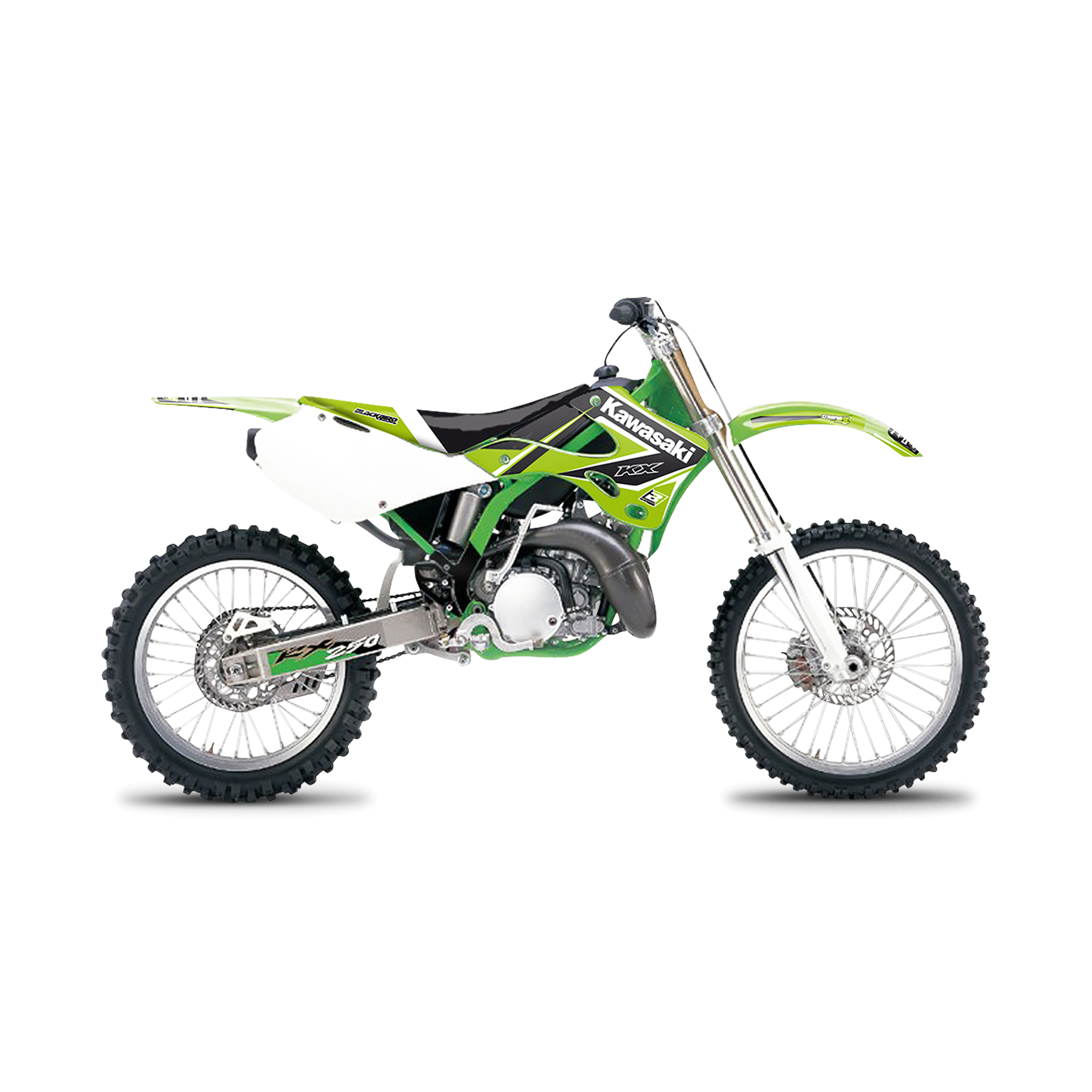 Kit Completo de Adhesivos + Funda de Asiento Blackbird Dream 4 Verde-Negro-Blanco