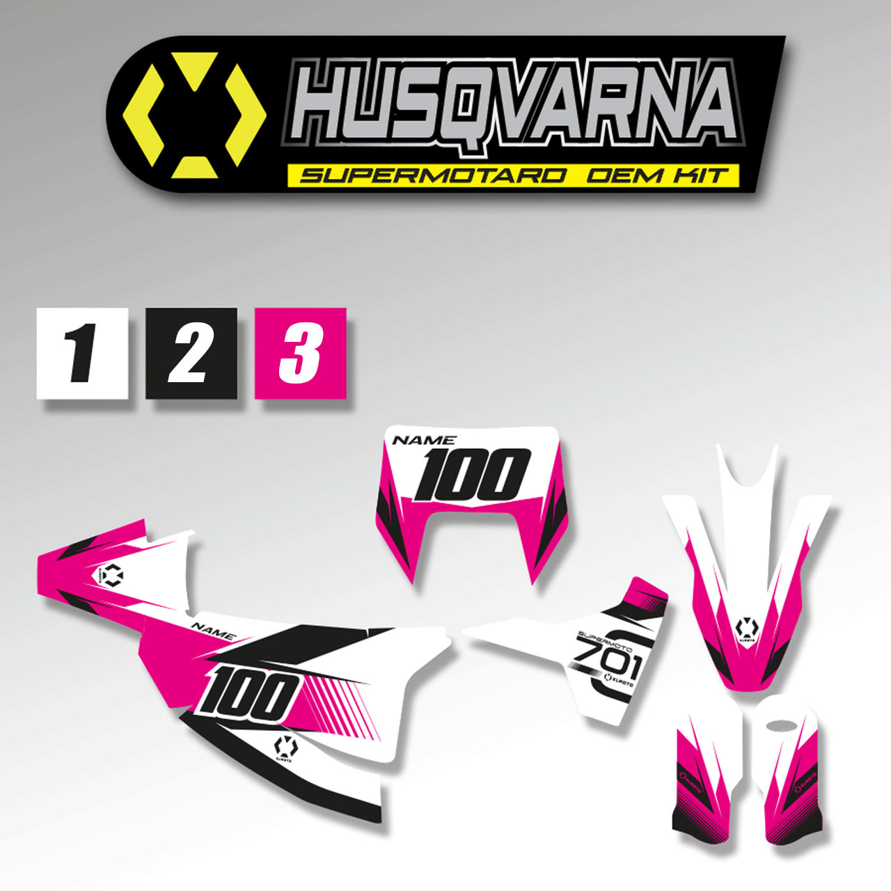 XLMOTO Supermotard OEM Personalised Decal Kit
