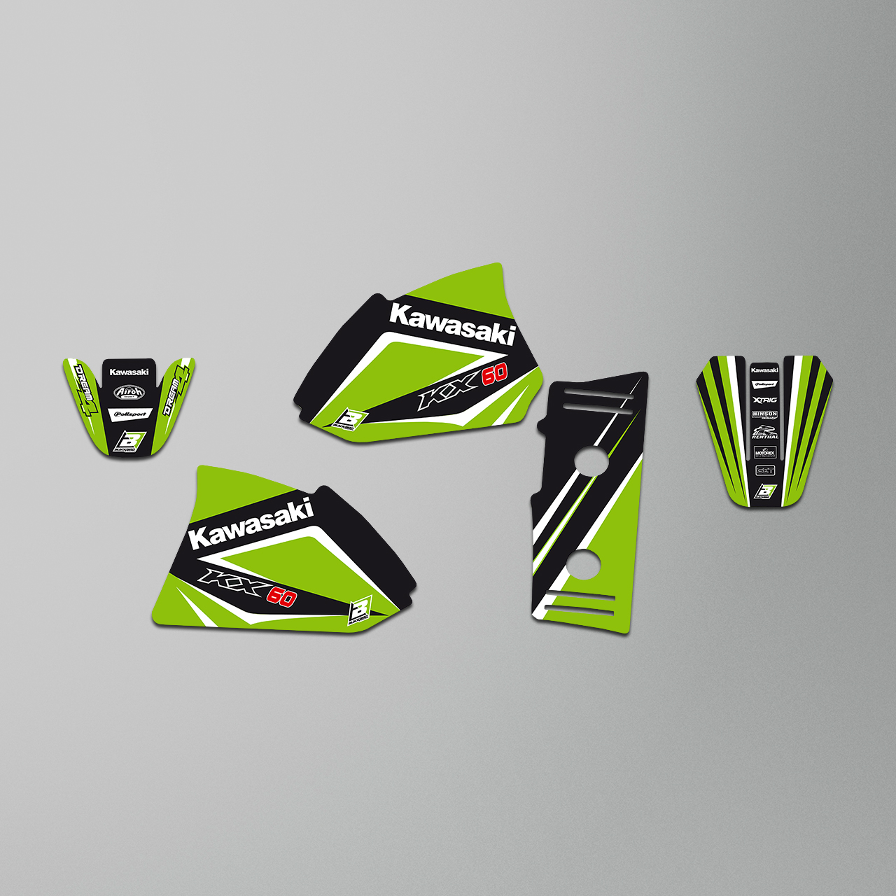 Blackbird Dream 4 Complete Decal Kit with Seat Cover Green-Black-White