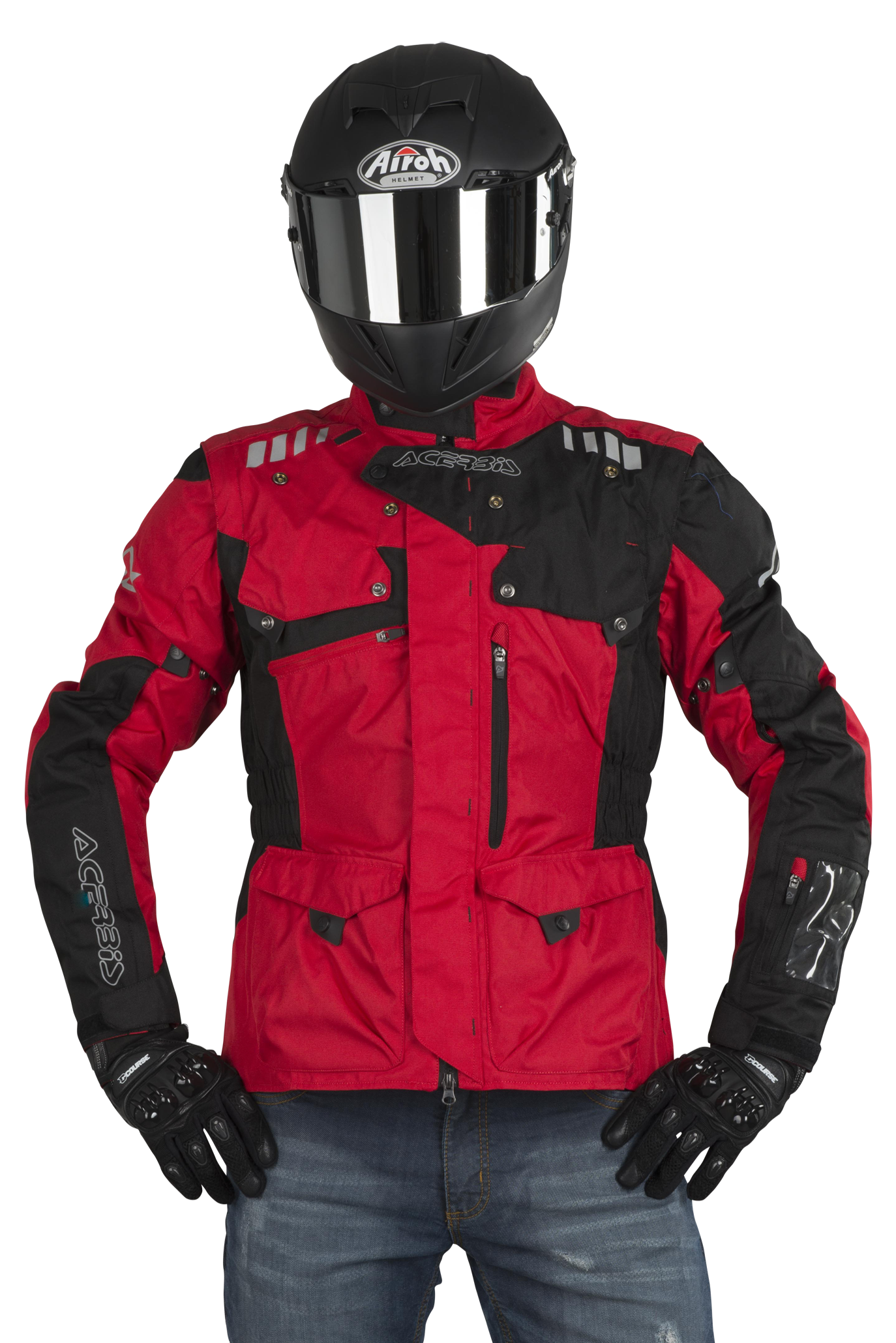 Giacca Acerbis Adventure Nero-Rosso - Adesso 35% di risparmio - xlmoto.it