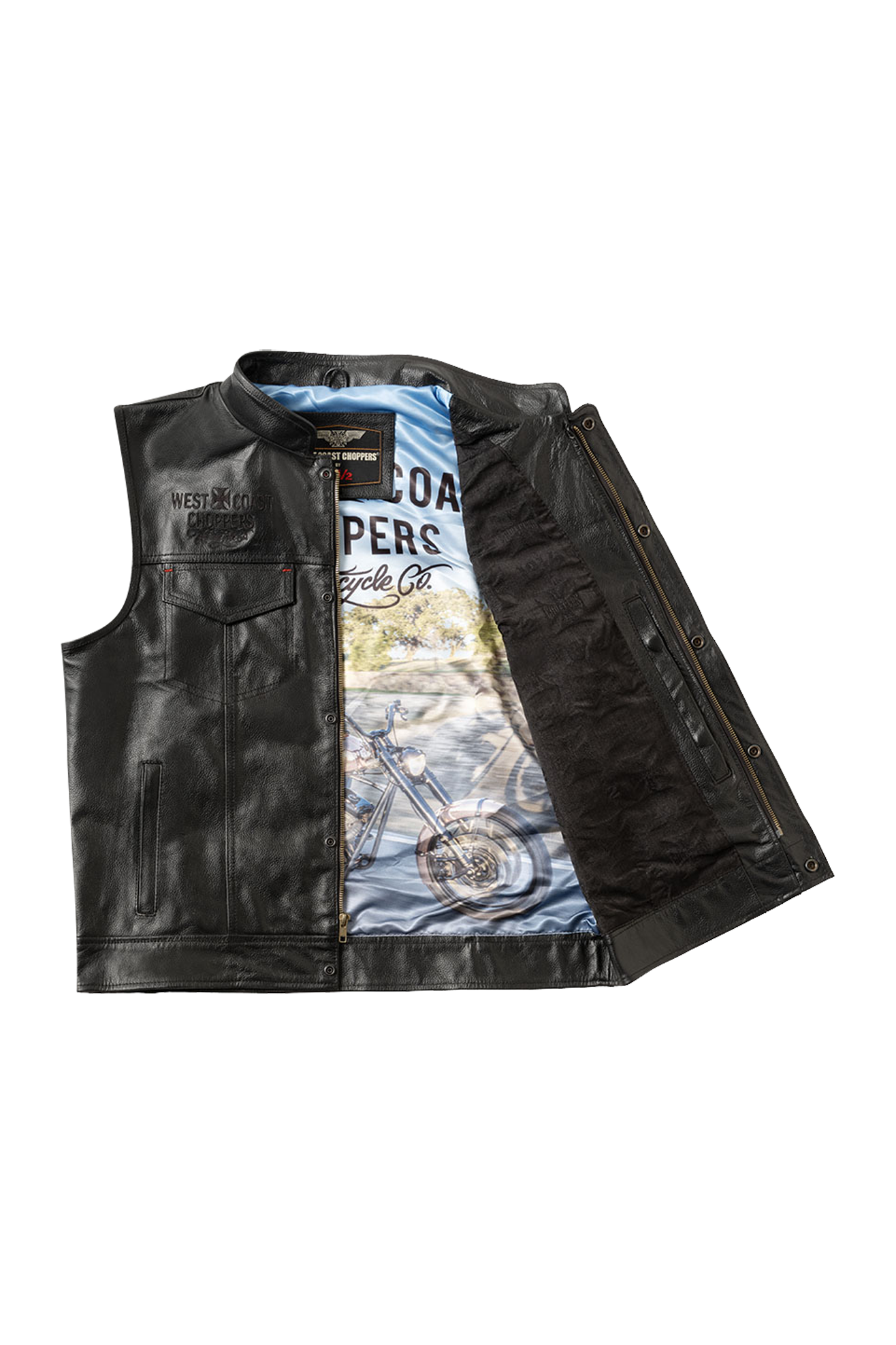 West Coast Choppers Collab 131/2 Leather CFL Riding Vest | 24MX