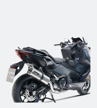 Kompletný Výfukový Systém G.P.R. Scooter Dual Inox Brúsená Nerezová Oceľ