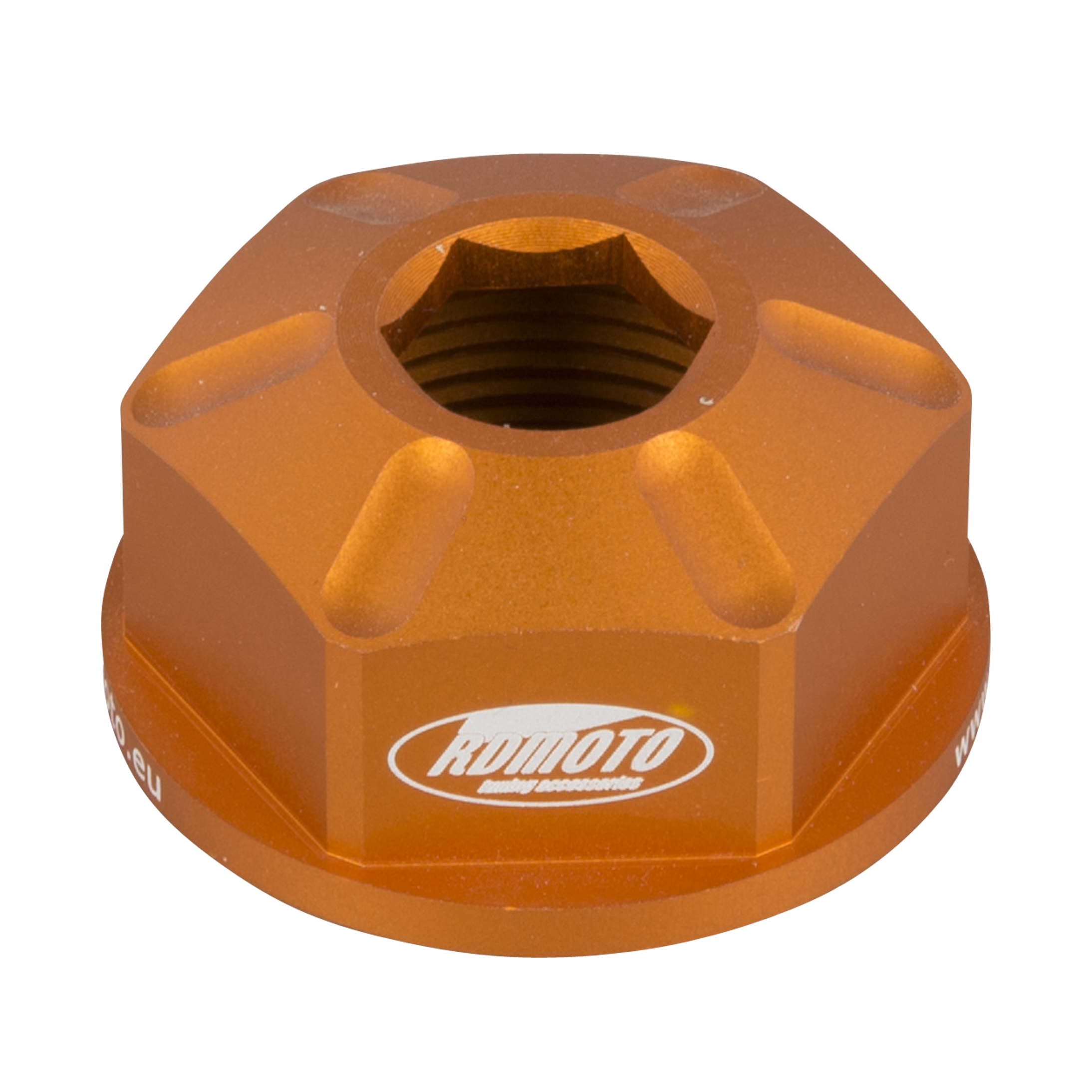 RDMOTO Steering Stem Nut Orange