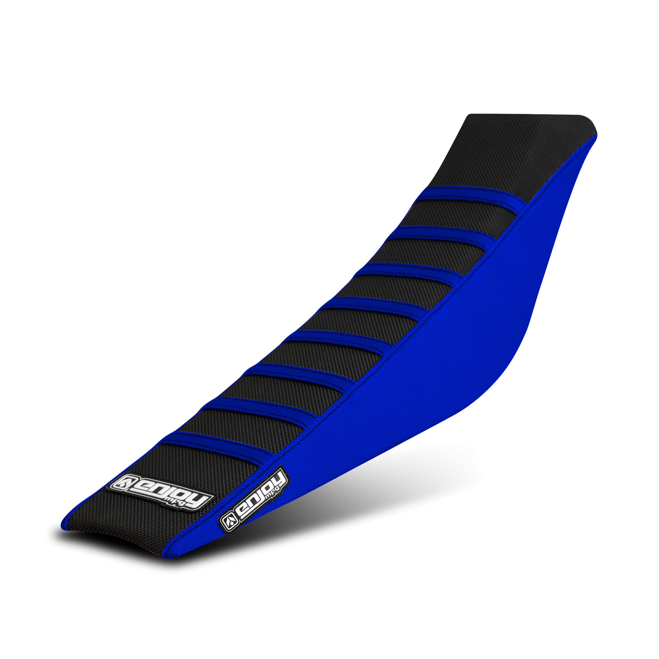 Zadelovertrek Enjoy Ribbed Blauw-Zwart