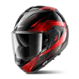 Zwart/Chroom/Rood