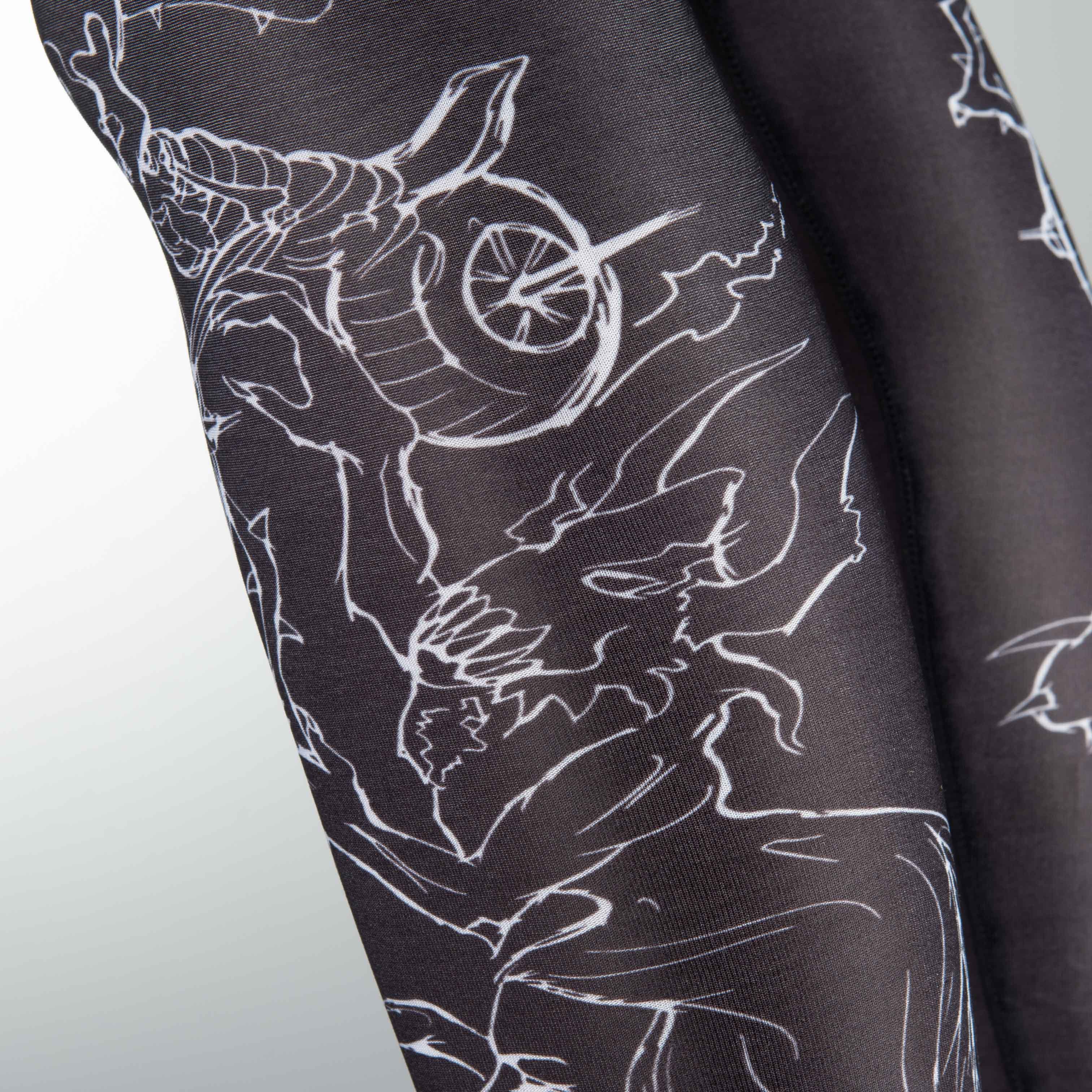 Raven Race Long Socks Black Skull
