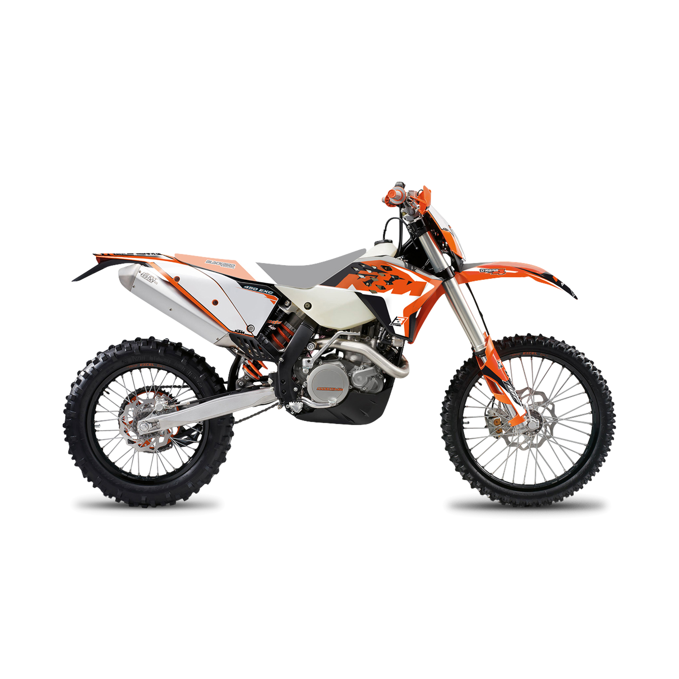 Kit de Adhesivos Blackbird Dream 4 Naranja-Negro-Blanco