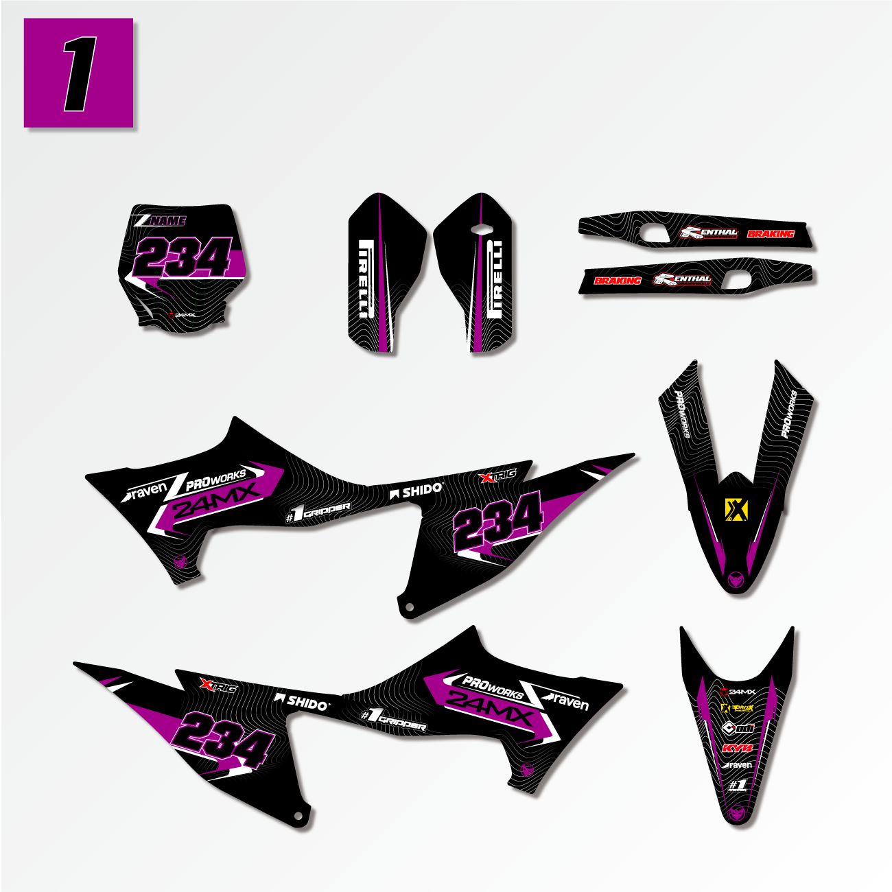 Stickerset 24MX Stark Wave