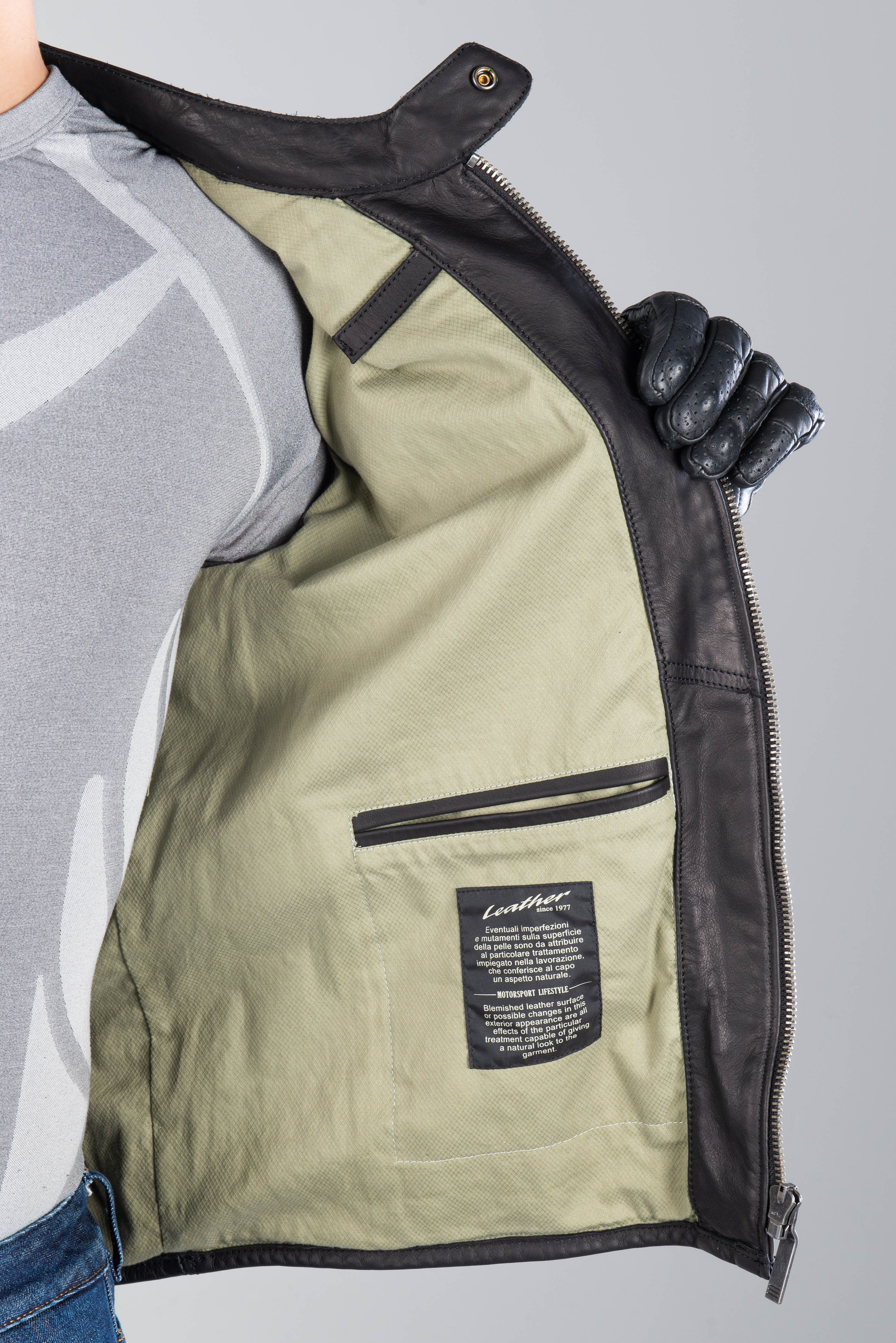 Chaqueta de cuero de garaje Spidi robusta